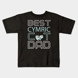 Best Cymric Cat Dad Kids T-Shirt